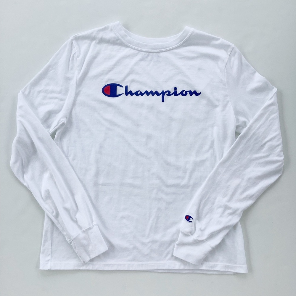 Champion White Long Sleeve tee